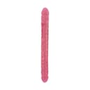 UNIQUE Realistik Dokuda Çift Taraflı Dildo Çift Uçlu Gerçekçi Yapay Penis 34 CM - Pembe 1