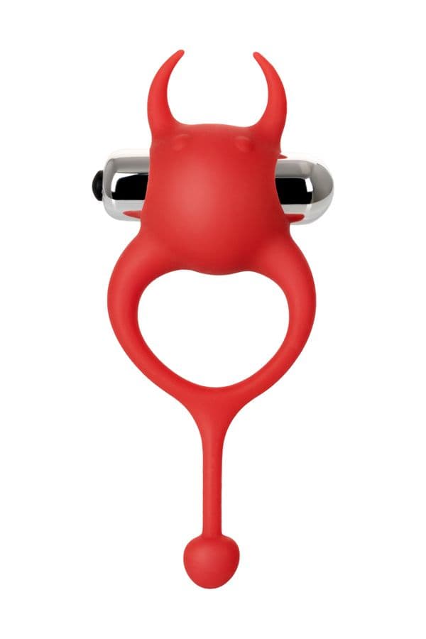 JOS NİCK Kuyruklu Penis Halkası, silikon, kırmızı, 13,5 cm 5
