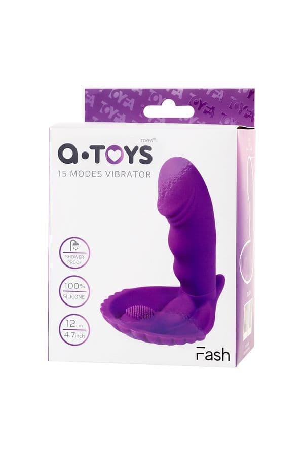 A-Toys Giyilebilir Vibratör Klitoral Uyarıcı Tıbbi Silikon Mor 12 cm