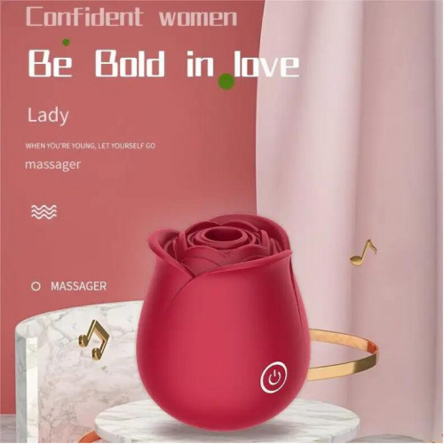 10 Farklı Emiş Modlu Kırmızı Gül Vibratör