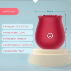 10 Farklı Emiş Modlu Kırmızı Gül Vibratör