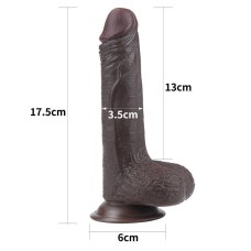 18 CM Hareketli Deri Ultra Yumuşak Çift Katmanlı Realistik Penis - Sliding Skin Dual Layer Dong