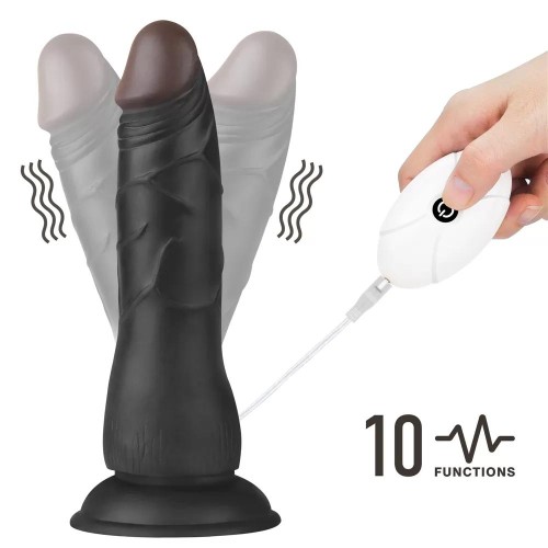 Belden Bağlamalı Titreşimli Ultra Yumuşak Gerçekçi Et Dokulu Testissiz Realistik Zenci Vibratör Dildo Penis