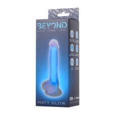 Beyond 18cm Gece Mavi Parlayan Dildo Şeffaf - Matt Glow