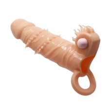 CONNOR 4 CM Uzatmalı Klitoris Uyarıcı Titreşimli Testis Halkalı Silikon Penis Kılıfı