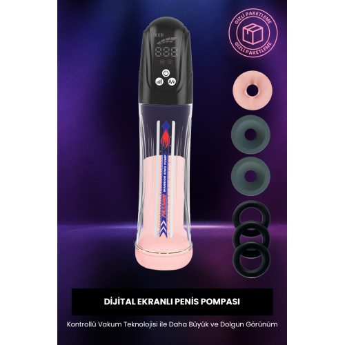 Dijital Ekranlı Sulu Susuz Penis Pompası & Mastürbatör
