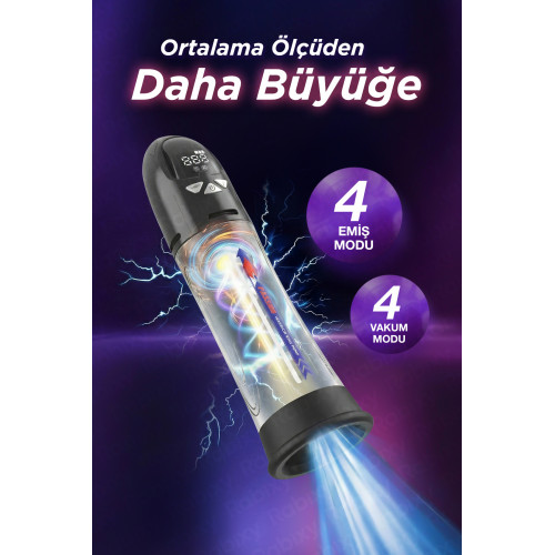 Dijital Ekranlı Sulu Susuz Penis Pompası & Mastürbatör