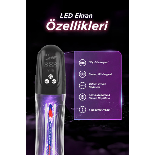 Dijital Ekranlı Sulu Susuz Penis Pompası & Mastürbatör