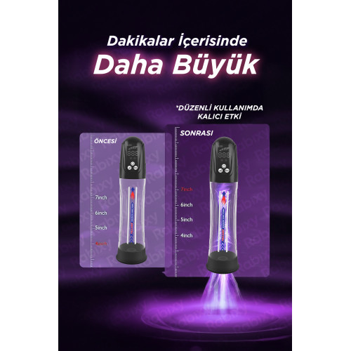 Dijital Ekranlı Sulu Susuz Penis Pompası & Mastürbatör