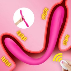 DOUBLE ENDED Kablosuz Kumandalı G-Spot Uyarıcı Bükülebilir Çift Taraflı Kullanılabilir Vibratör