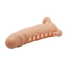 EMMITT 4 CM Uzatmalı Klitoris Uyarıcı Testis Halkalı Silikon Penis Kılıfı