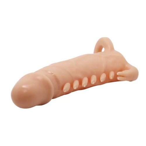 EMMITT 4 CM Uzatmalı Klitoris Uyarıcı Testis Halkalı Silikon Penis Kılıfı