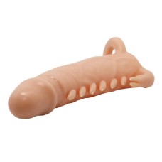 EMMITT 4 CM Uzatmalı Klitoris Uyarıcı Testis Halkalı Silikon Penis Kılıfı