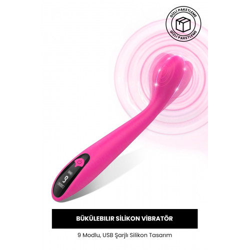 Esnek Bükülebilir Pembe Vibratör