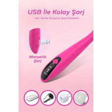 Esnek Bükülebilir Pembe Vibratör