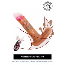 Giyilebilir Gerçekçi Vibratör Uzaktan Kumandalı Dildo