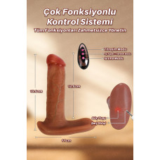 Giyilebilir Gerçekçi Vibratör Uzaktan Kumandalı Dildo