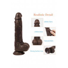 İleri Geri Hareketli Titreşimli Salınımlı Gerçekçi Dildo Siyahi Vibratör 21+3 cm