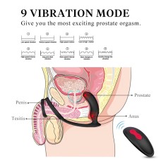 Lanco Rct Kumandalı Testis ve Penis Halkalı Prostat ve Anüs Uyarıcı Masaj Vibratör