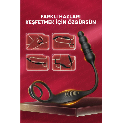 Prostat Uyarıcı Anal Vibratör ve Penis Halkası
