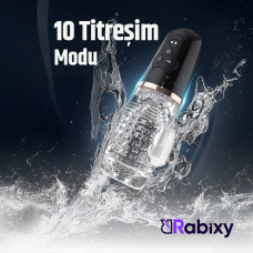 Rabixy 15 Fonksiyonlu Emiş Yapabilen Titreşimli Çift Motorlu Mastürbatör