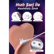 Rabixy 26,5 cm Büyük İleri Geri Hareketli Titreşimli Uzaktan Kumandalı Isıtmalı Dildo