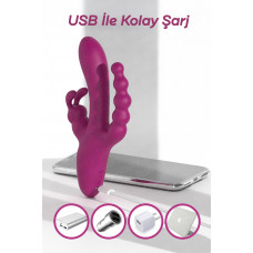 Rabixy 3'ü 1 Arada Rabbit Vibratör