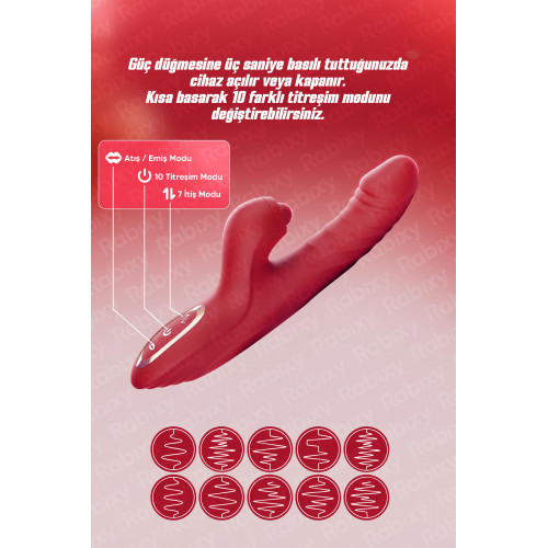 Rabixy 4 Fonksiyonlu Rabbit Vibratör