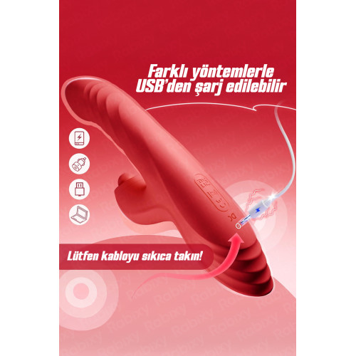 Rabixy 4 Fonksiyonlu Rabbit Vibratör