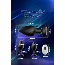 Rabixy Anal Oyuncak Uzaktan Kumandalı Titreşimli Başlangıç Seviye 2 Tıkaç Hediyeli