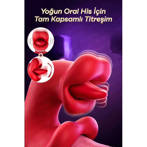 Rabixy Dil Vuruşlu G Noktası Ve Klitoris Uyarımlı Vibratör