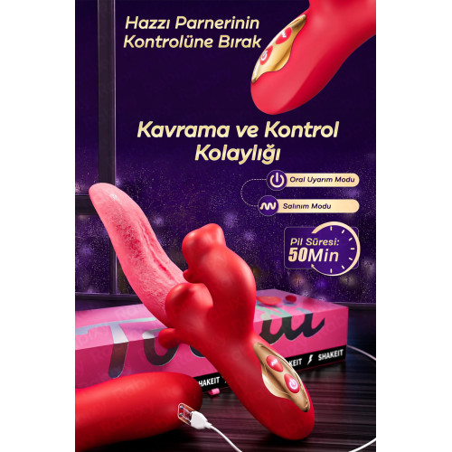 Rabixy Dil Vuruşlu G Noktası Ve Klitoris Uyarımlı Vibratör