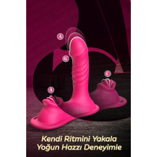 Rabixy Dil Vuruşlu ve İleri Geri Hareketli Giyilebilir Vibratör