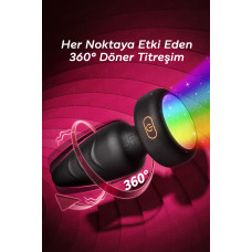 Rabixy Döner Işıklı Anal Plug 360 Derece Dönen Başlık Işıklı Uzaktan Kumandalı