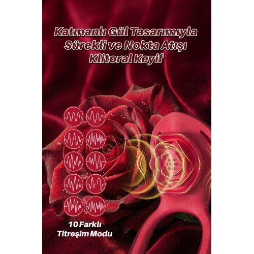 Rabixy Harness Vibratör Giyilebilir Vibratör Partnerli Kullanıma Uygun 10 Modlu