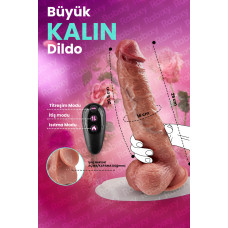 Rabixy İleri Geri Hareketli Titreşimli Uzaktan Kumandalı Isıtmalı Dildo
