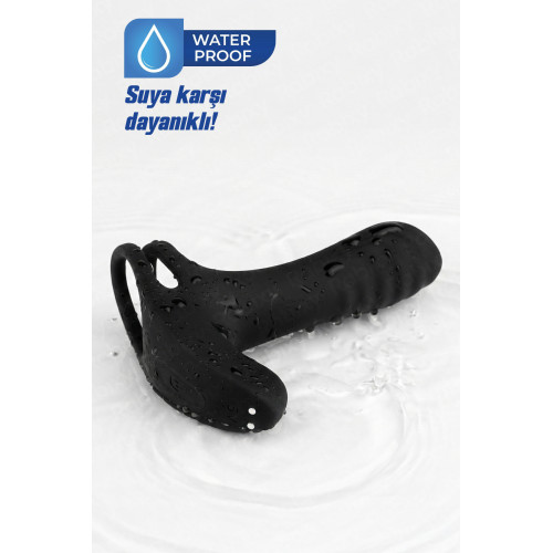 Rabixy Klitoris ve G Noktası Uyarıcı Siyah Penis Halkası