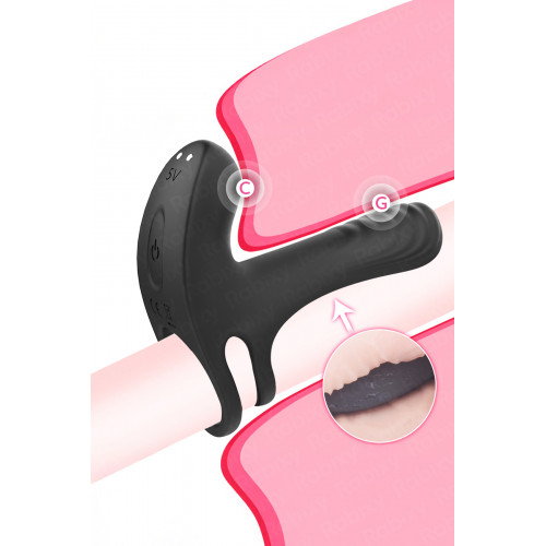 Rabixy Klitoris ve G Noktası Uyarıcı Siyah Penis Halkası