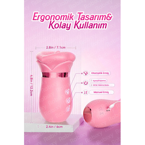 Rabixy Yoğun Temas Lick & Suck Vibrator