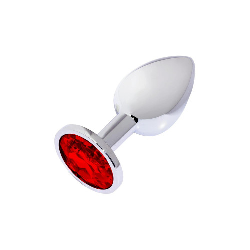 Rabixy Metal Elmas Taşlı Anal Plug Kırmızı Büyük Boy