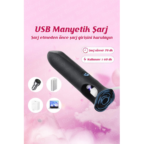 Rabixy Mobil Uygulamalı Ergonomik Bullet Vibratör