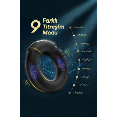 Rabixy Mobil Uygulamalı Titreşimli Isıtmalı Penis Halkası