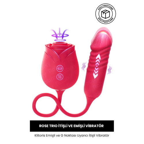 Rabixy Rose Trio İtişli ve Emişli Vibratör
