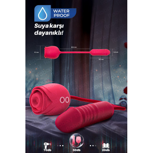 Rabixy Rose Trio İtişli ve Emişli Vibratör