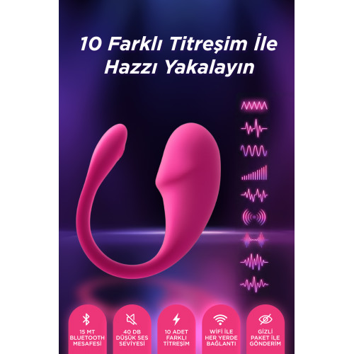 Rabixy Telefon Kontrollü Giyilebilir Yumurta Vibratör Mobil Uygulama Destekli