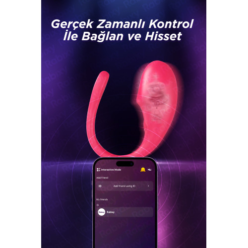 Rabixy Telefon Kontrollü Giyilebilir Yumurta Vibratör Mobil Uygulama Destekli