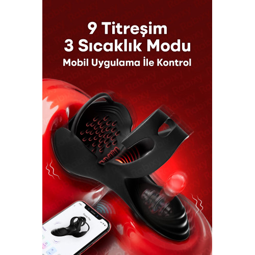 Rabixy Testis ve Perine Uyarıcı Kavrayıcı Penis Halkası