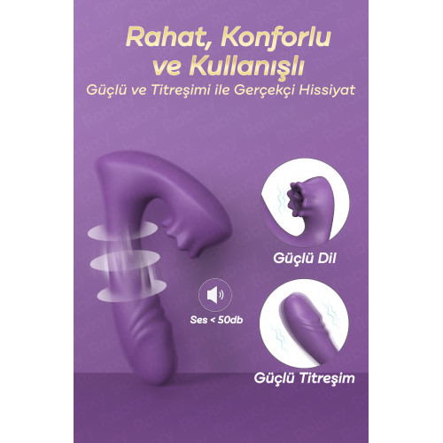 Rabixy Uzaktan Kumandalı Giyilebilir Dil Vuruşlu Vibratör