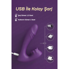 Rabixy Uzaktan Kumandalı Giyilebilir Dil Vuruşlu Vibratör