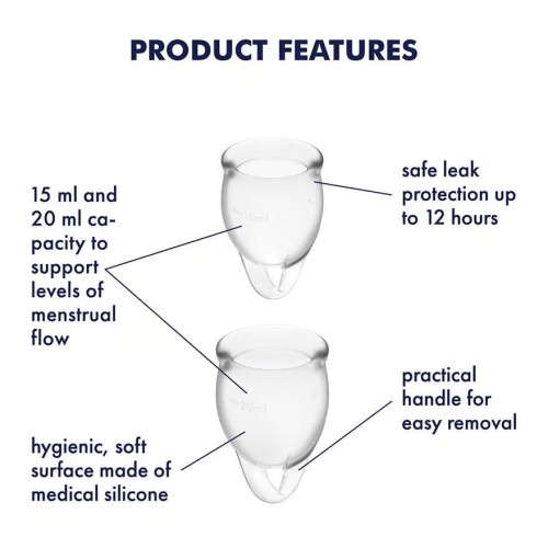 Satisfyer Feel Confident Menstrual Cup Transparent